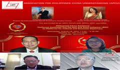 Association for Philippines-China Understanding Held An Online Forum on Philippines-China Relations  Francis Chua Urged The Media To Promote More Positive Energy in Bilateral Relations